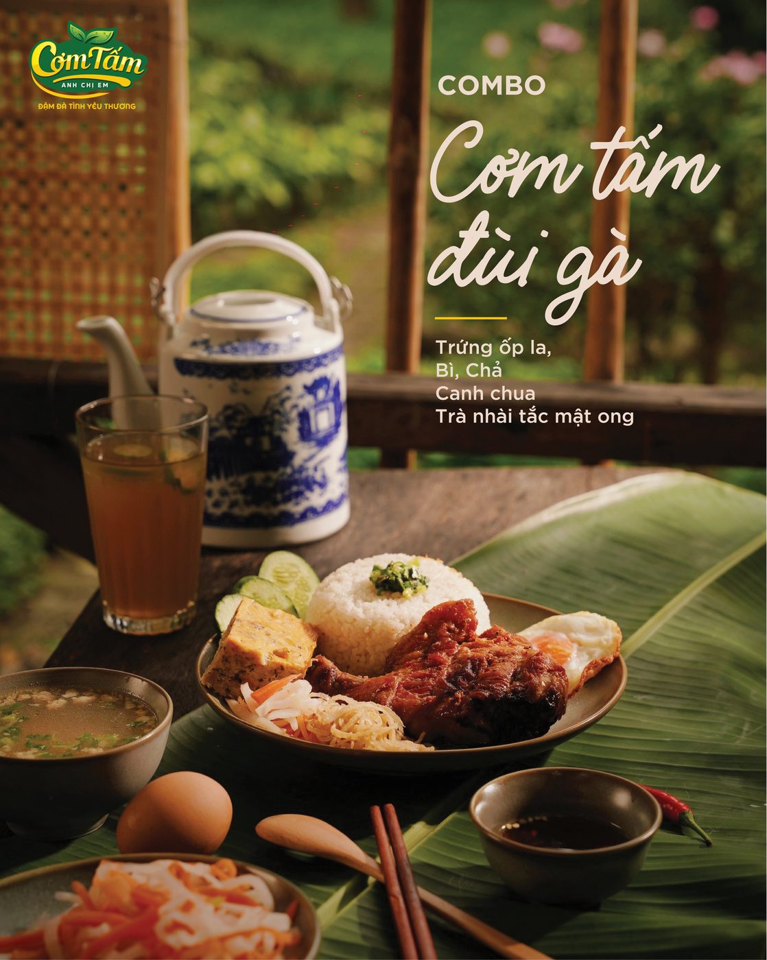 Combo cơm tấm đùi gà nướng